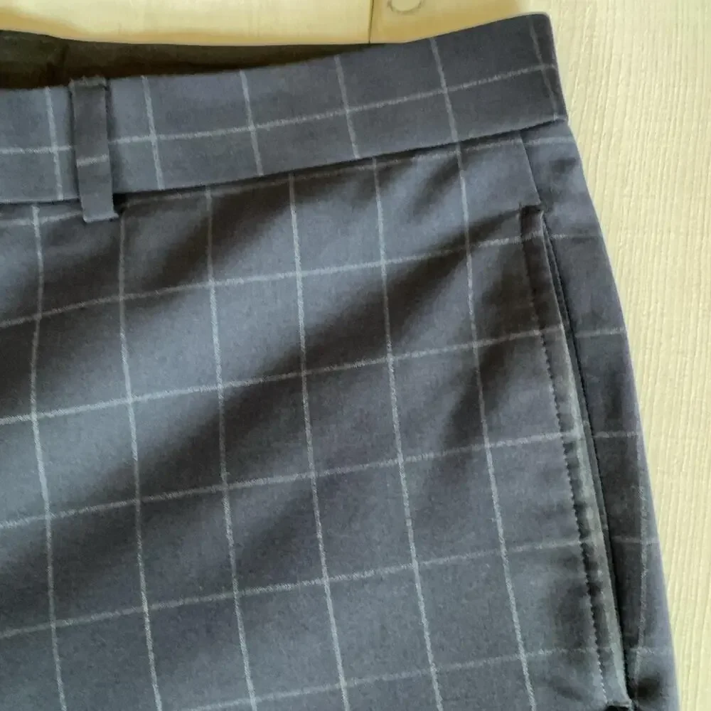 Brooks Brothers Dress Pants Mens 38x32 Navy Check Stretch Wool Blend Business - Picture 7 of 15